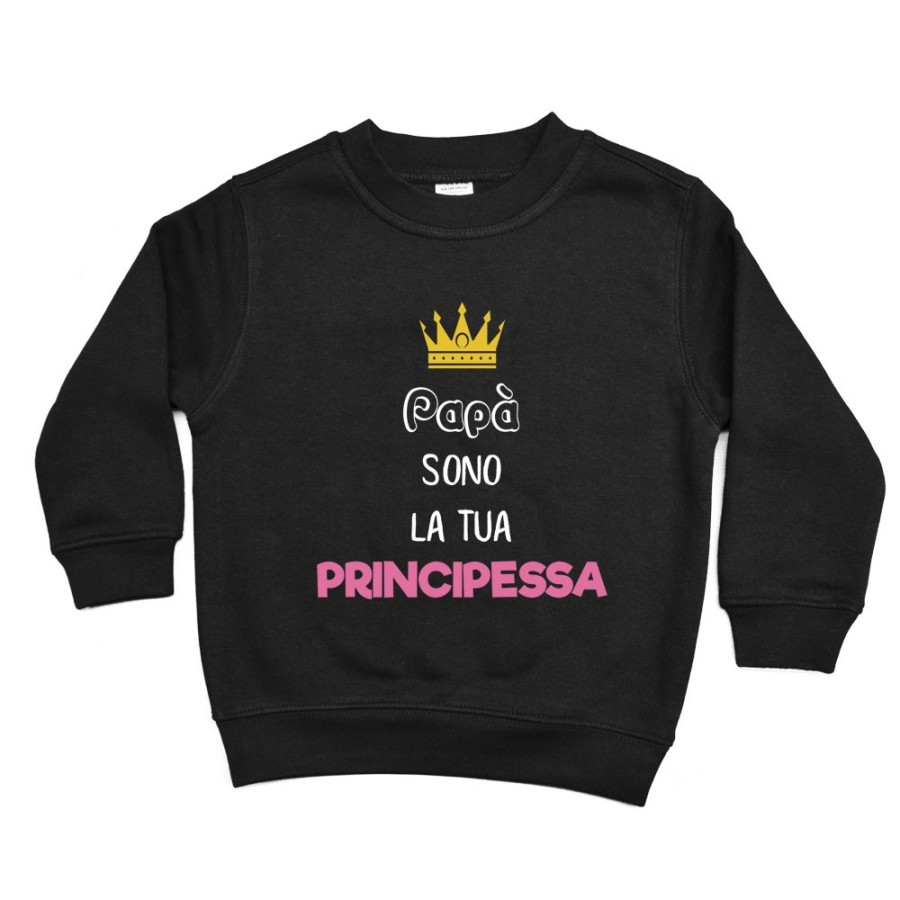 Felpa bambina papà sono la tua principessa Per il papà