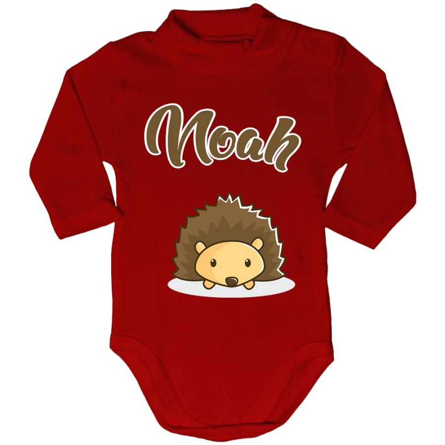 Body lupetto neonato personalizzato con nome baby riccio Divertenti