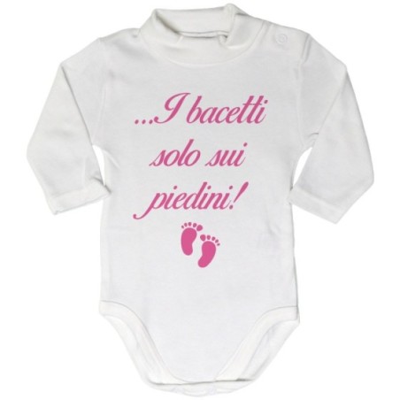 Body lupetto neonato i bacetti solo sui piedini! Divertenti