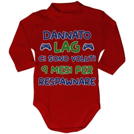 Body lupetto neonato dannato lag ci sono voluti 9 mesi per respawnare Divertenti
