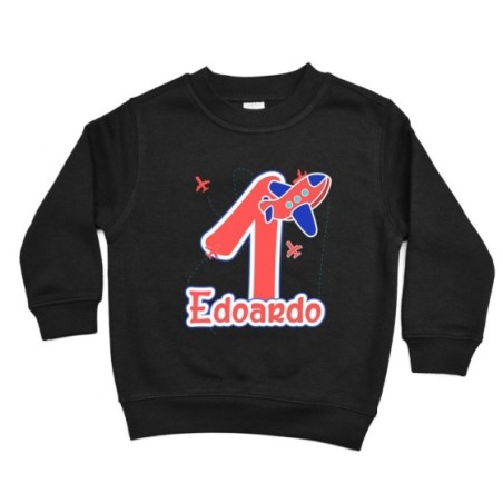 Felpa bambino personalizzata con nome festa a tema...