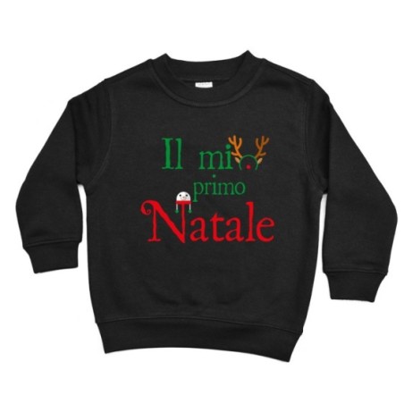 Felpa bambino il mio primo natale con cappello da renna