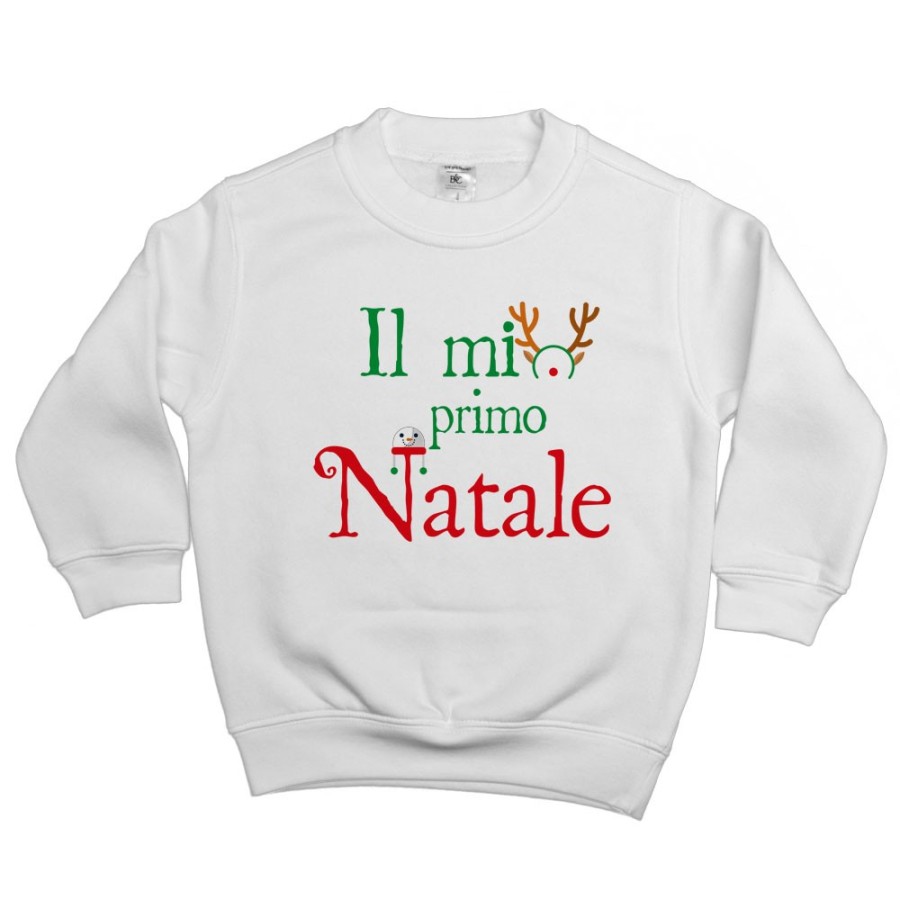 Felpa bambino il mio primo natale con cappello da renna Natale