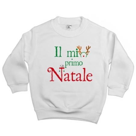 Felpa bambino il mio primo natale con cappello da renna Natale