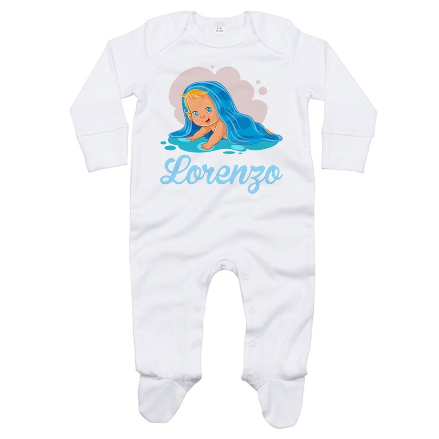 Tutina neonato personalizzata con nome bimbo con asciugamano Divertenti