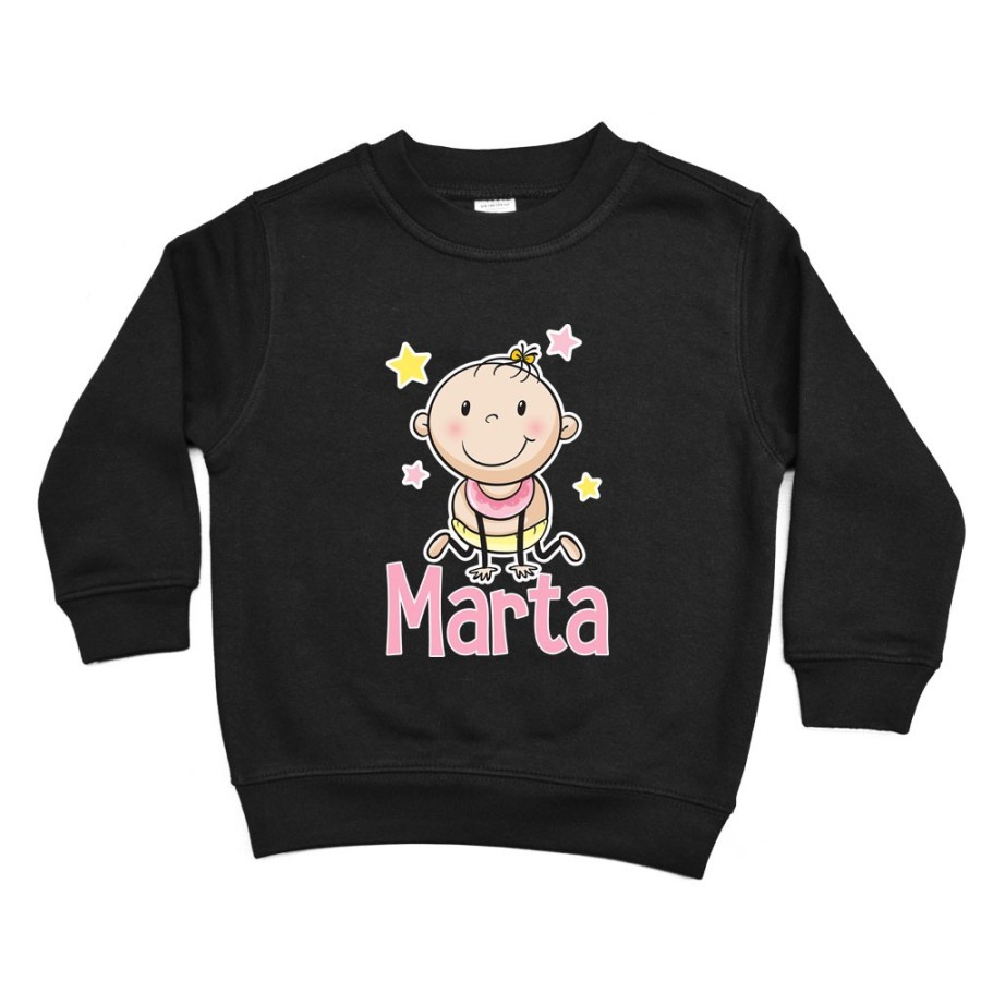Felpa bambino personalizzata con nome bimbo bimba stellare Divertenti