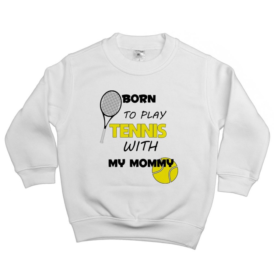 Felpa bambino born to play tennis with my mommy Per la mamma