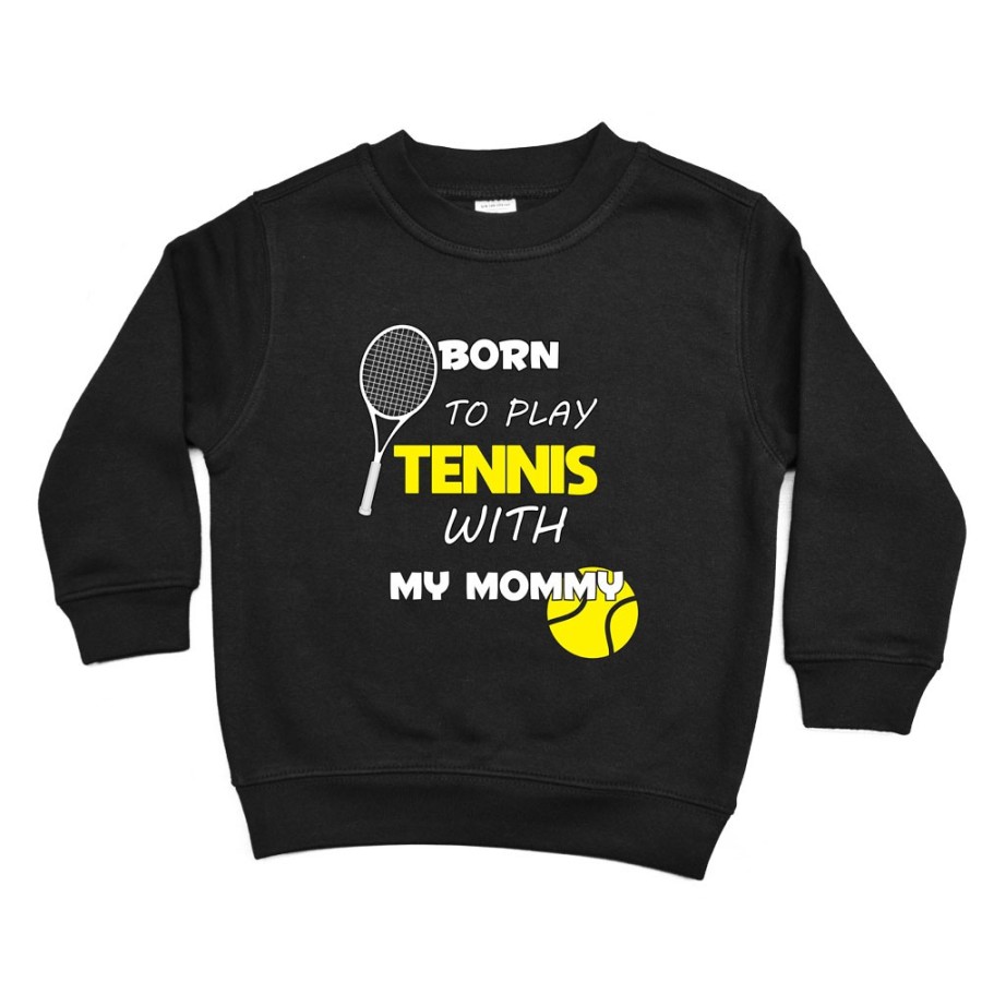 Felpa bambino born to play tennis with my mommy Per la mamma