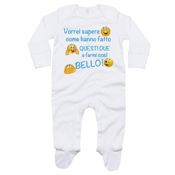 Tutina neonato vorrei sapere come hanno fatto questi due a farmi così bello Divertenti