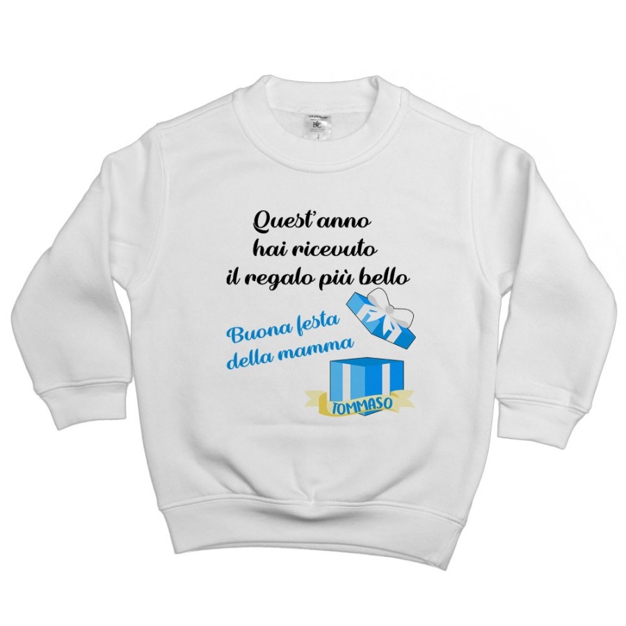 Felpa bambino personalizzata con nome mamma quest'anno hai ricevuto il regalo più bello Per la mamma