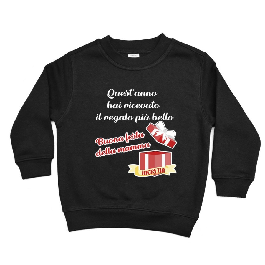 Felpa bambino personalizzata con nome mamma quest'anno hai ricevuto il regalo più bello Per la mamma