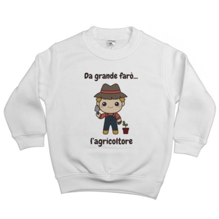 Felpa bambino da grande farò l'agricoltore