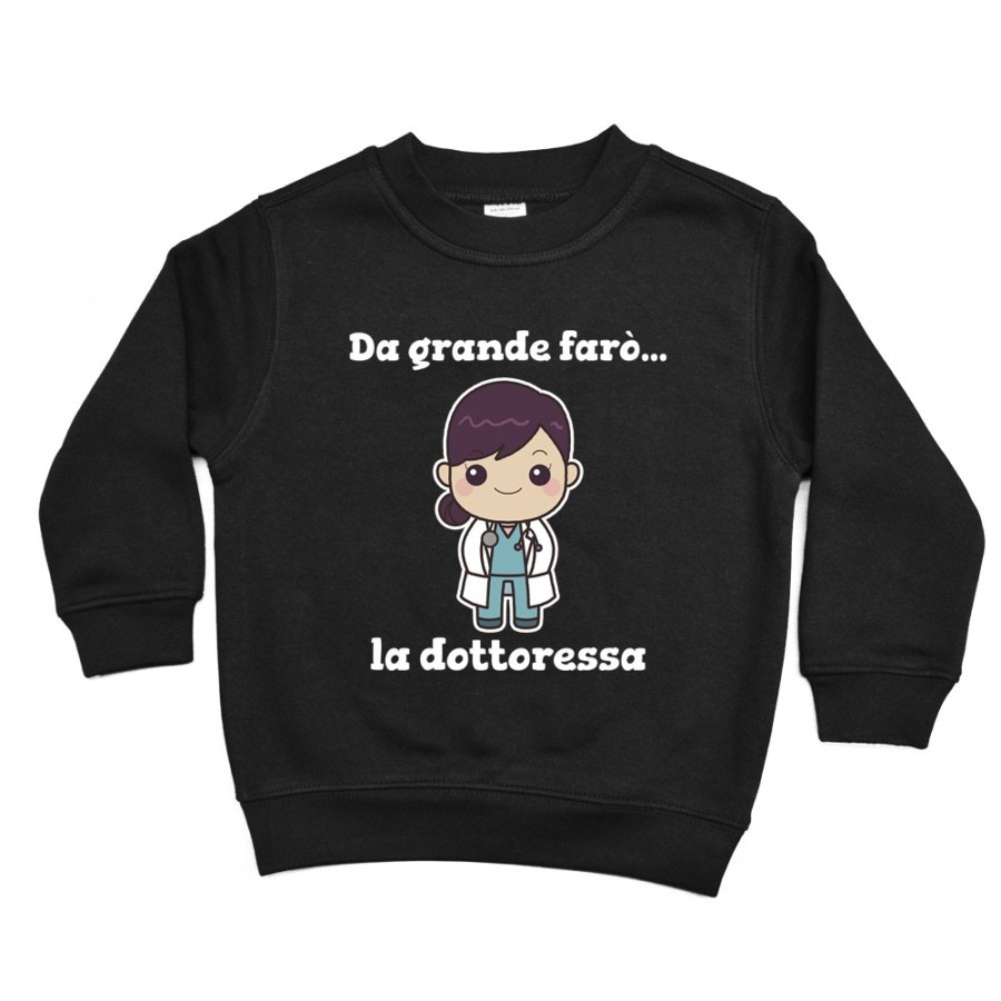 Felpa bambina da grande farò la dottoressa Da grande farò