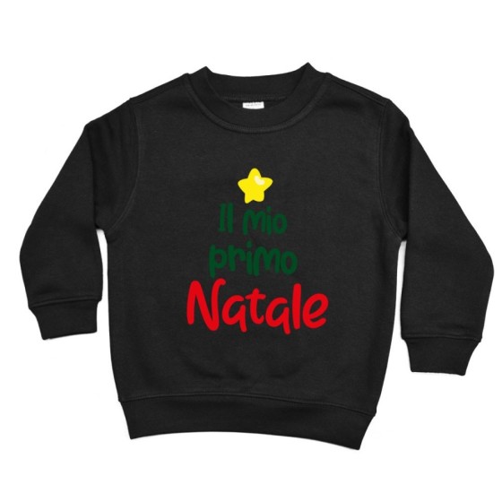 Felpa bambino personalizzabile con nome il mio primo natale a forma di albero Natale