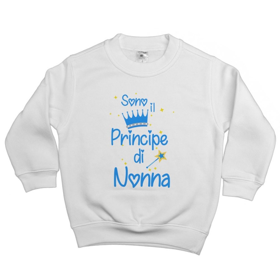 Felpa bambina sono il principe del nonno dei nonni Per i nonni