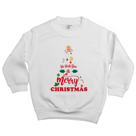 Felpa bambino personalizzabile con nome we wish you a...