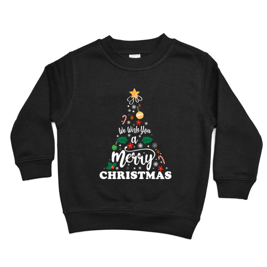 Felpa bambino personalizzabile con nome we wish you a merry christmas Natale