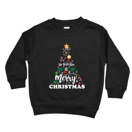 Felpa bambino personalizzabile con nome we wish you a merry christmas Natale