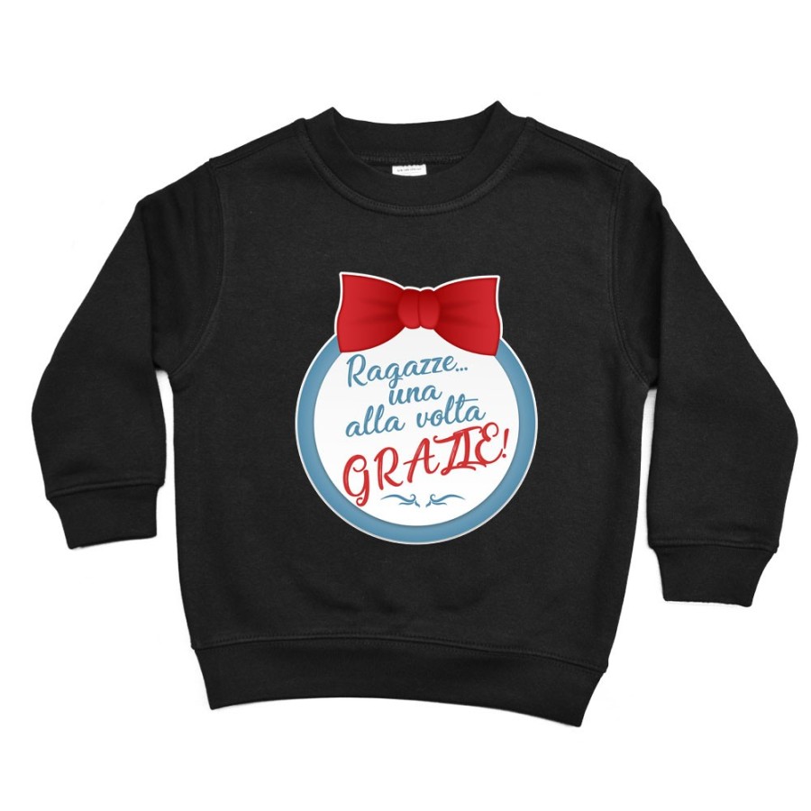 Felpa bambino ragazze una alla volta grazie Divertenti