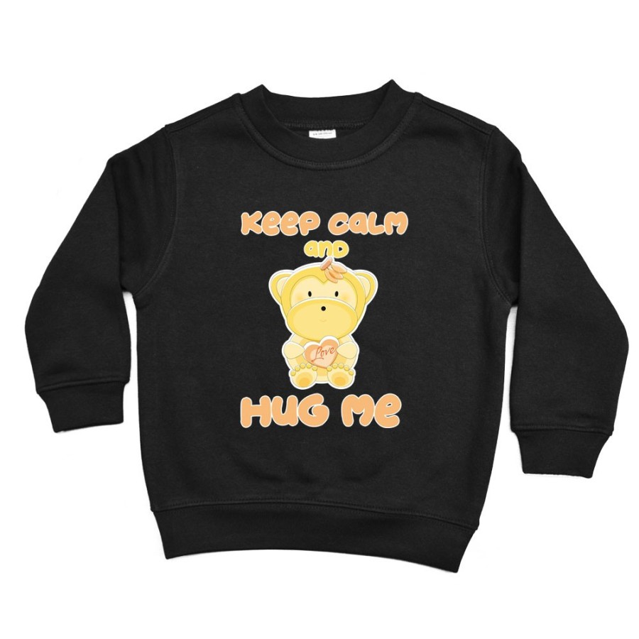 Felpa bambino keep calm and hug me Divertenti