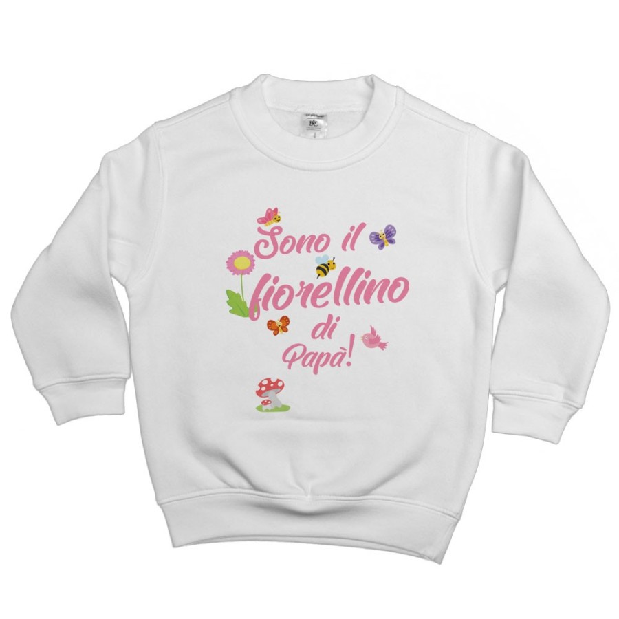 Felpa bambino sono il fiorellino di papà Per il papà