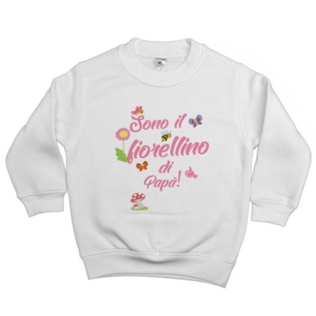 Felpa bambino sono il fiorellino di papà