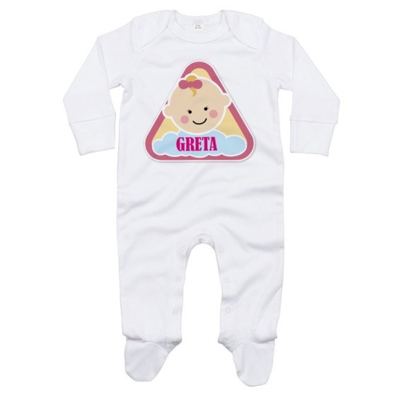 Tutina neonato personalizzata con nome alert baby Divertenti