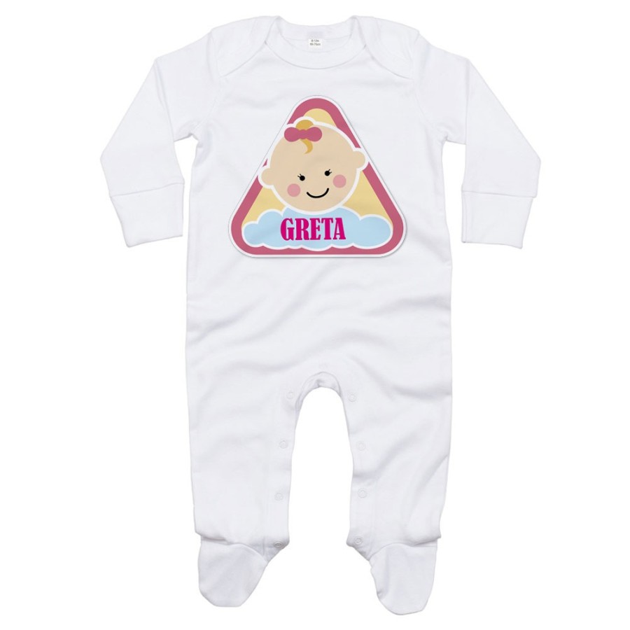 Tutina neonato personalizzata con nome alert baby Divertenti