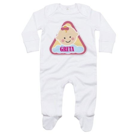 Tutina neonato personalizzata con nome alert baby