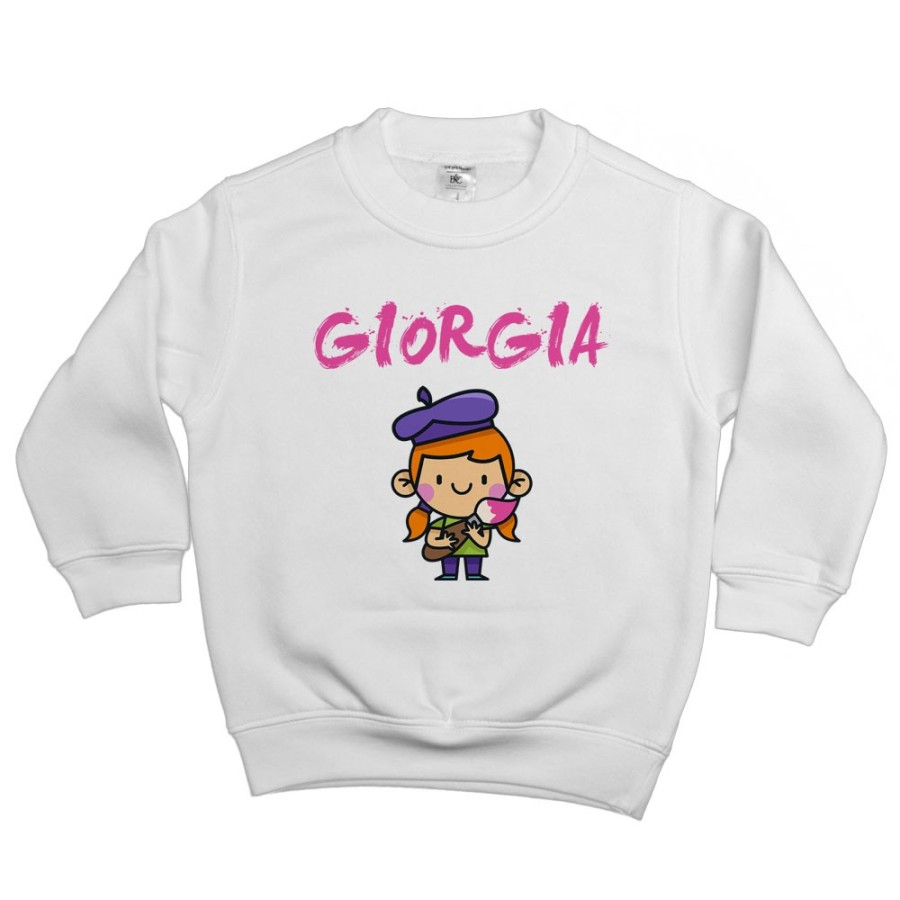 Felpa bambino personalizzata con nome piccolo artista Divertenti