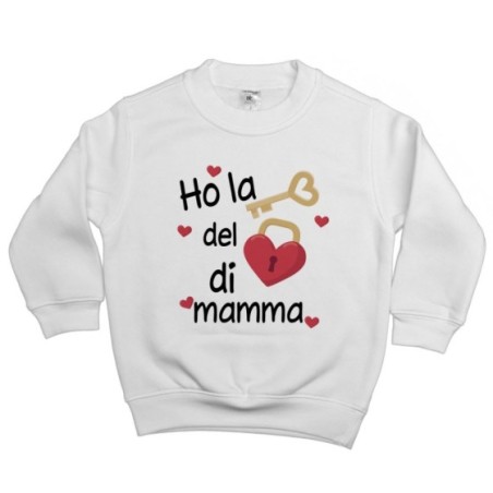Felpa bambino ho la chiave del cuore di mamma