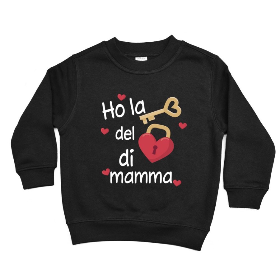 Felpa bambino ho la chiave del cuore di mamma Per la mamma