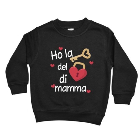 Felpa bambino ho la chiave del cuore di mamma Per la mamma