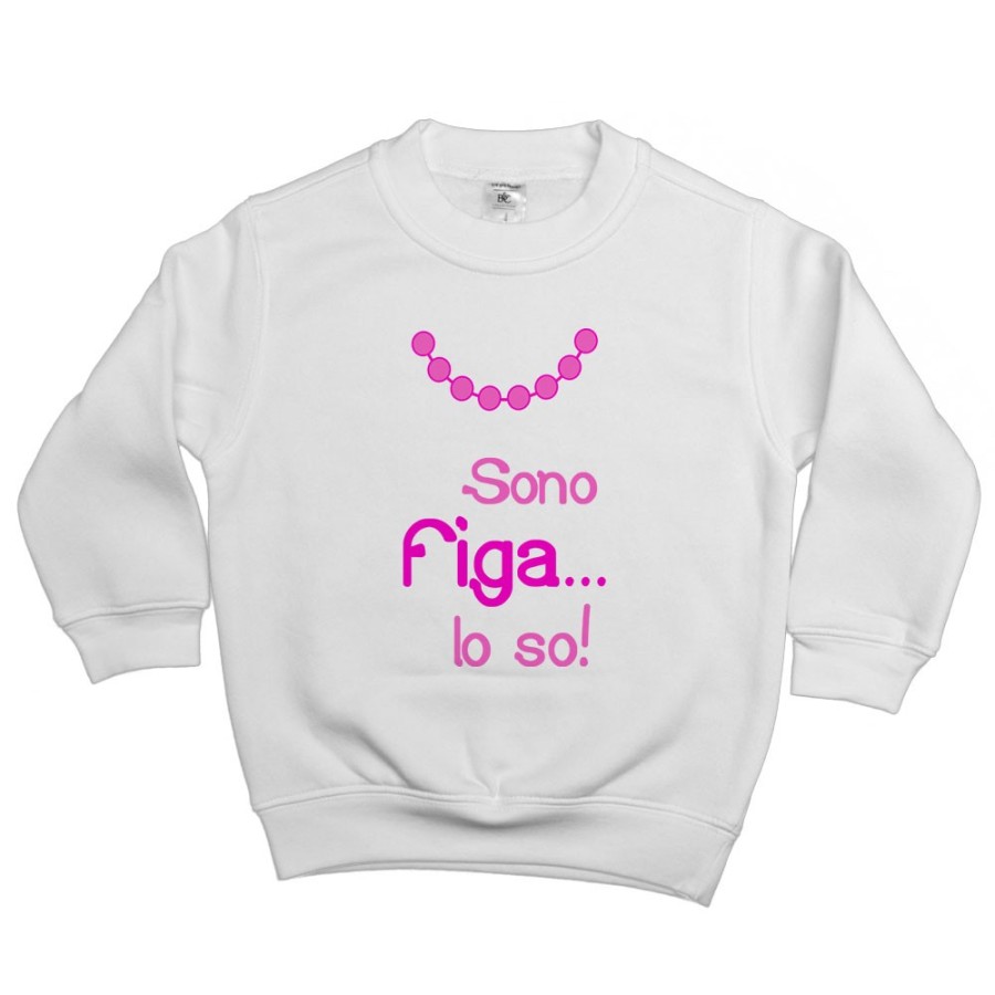 Felpa bambina sono figa lo so Divertenti