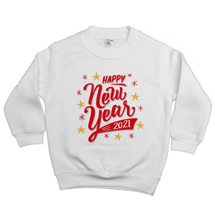 Felpa bambino personalizzata con anno happy new year Natale