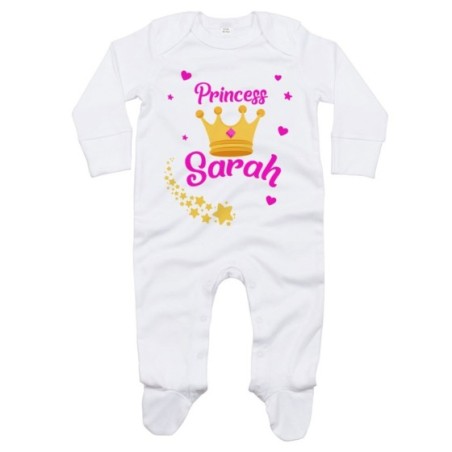 Tutina neonato personalizzata con nome prince princess...