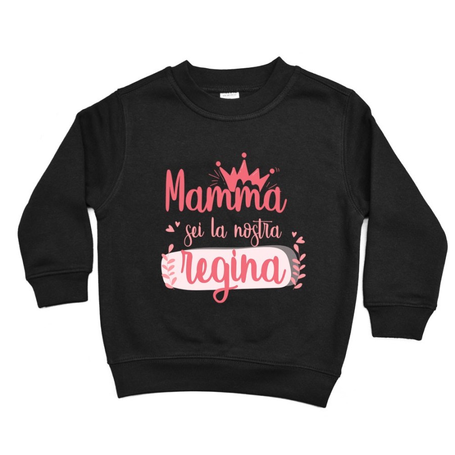 Felpa bambino mamma sei la nostra regina Per la mamma