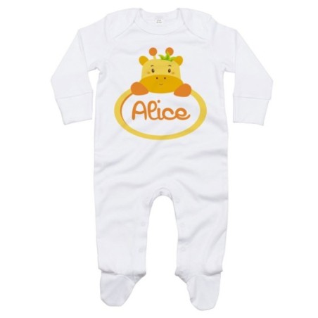 Tutina neonata personalizzata con nome giraffa
