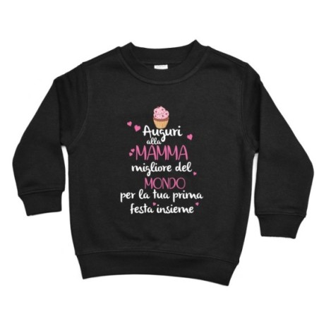 Felpa bambino zeppola auguri al mamma migliore del mondo...