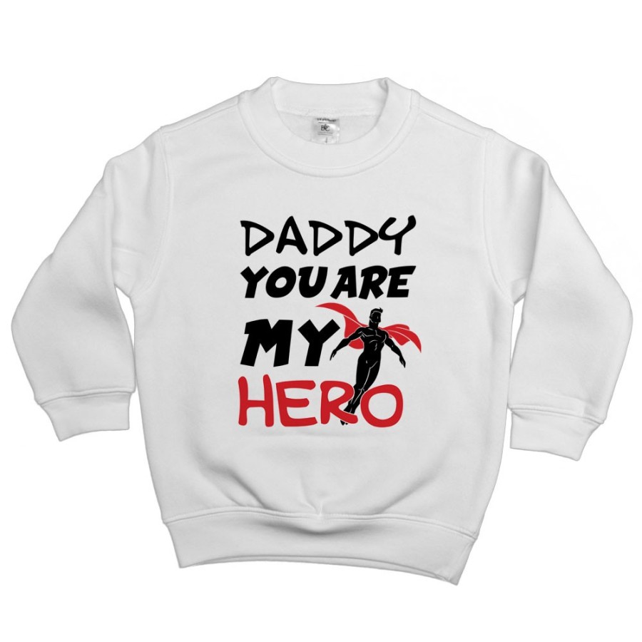 Felpa bambino daddy you are my hero Per il papà