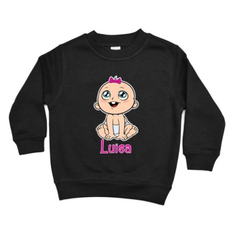 Felpa bambino personalizzata con nome bimbo con dentino Divertenti
