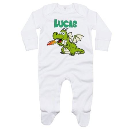 Tutina neonato personalizzata con nome baby draghetto