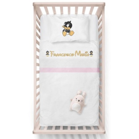 Lenzuola culletta e carrozzina personalizzata con nome baby duffy Cartoon