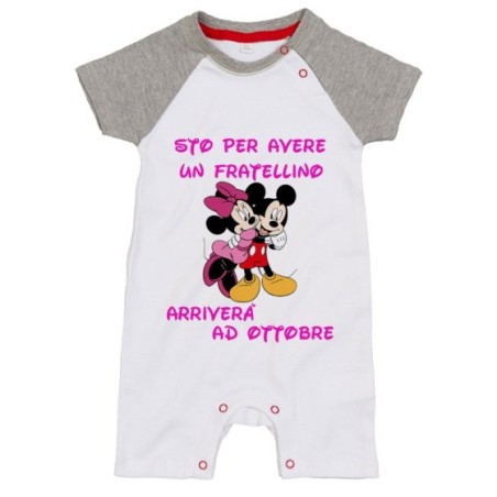 Pagliaccetto neonata personalizzato con mese sto per...