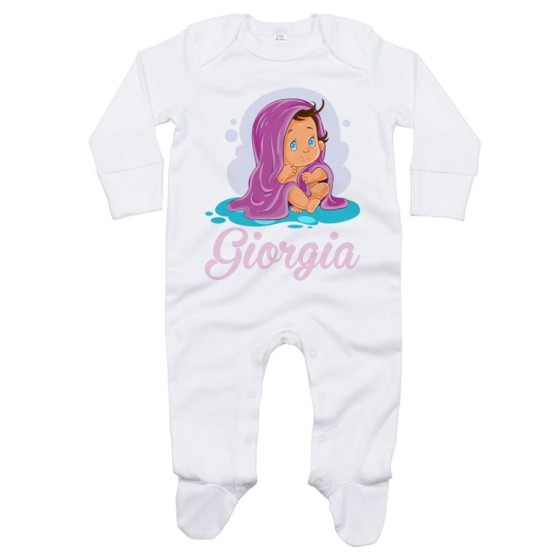 Tutina neonata personalizzata con nome bimba con asciugamano Divertenti