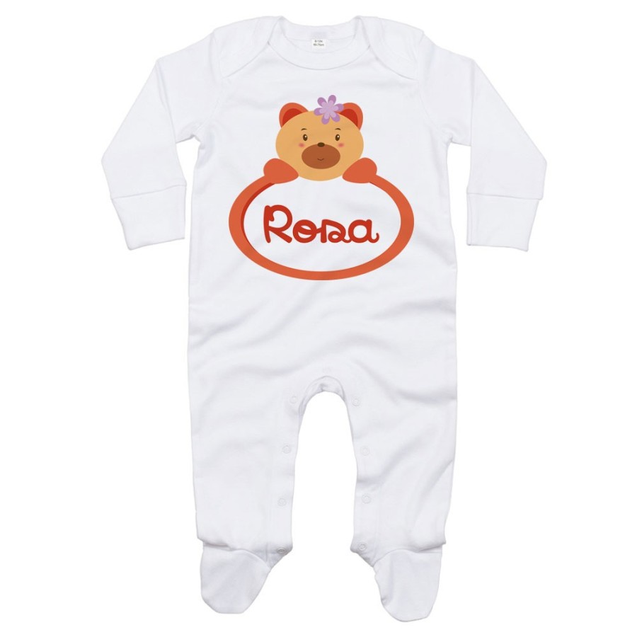 Tutina neonata personalizzata con nome orsetto Divertenti