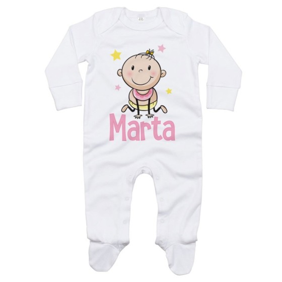 Tutina neonato personalizzata con nome bimbo bimba stellare Divertenti