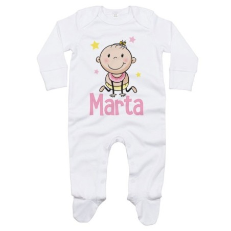 Tutina neonato personalizzata con nome bimbo bimba stellare