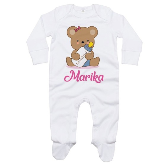 Tutina neonato personalizzata con nome baby bear Divertenti