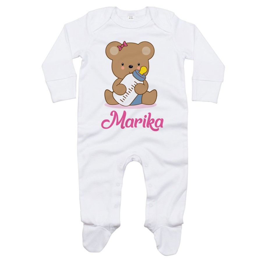 Tutina neonato personalizzata con nome baby bear Divertenti